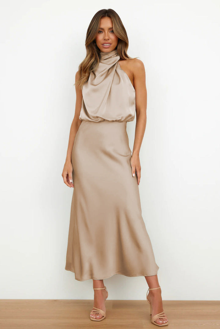 Veronie | Elegant Halter Dress