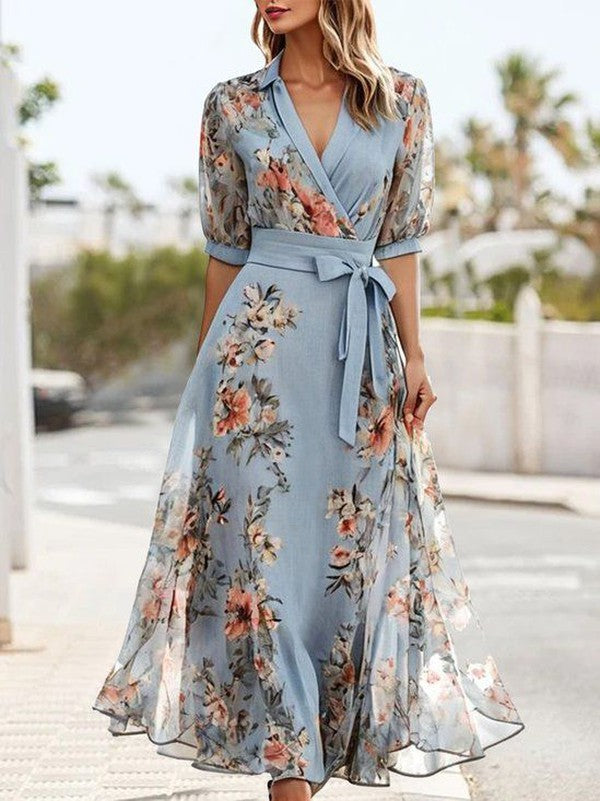 Kaia | Flowing V-Neck Midi Dress